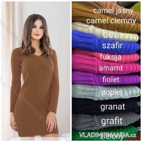 Svetr tenký dlouhý rukáv dámský (S/M ONE SIZE) POLSKá MODA PMWT216768