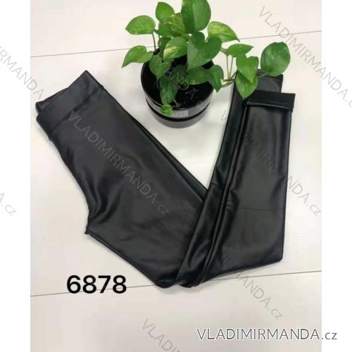 Women's leatherette long pants (S / M ONE SIZE) ITALIAN FASHION IMM211530