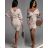 Summer long sleeve flowered women's dress (UNI S / L) ITALIAN FASHION IMK20150