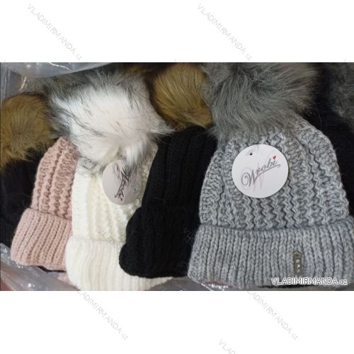 Winter hat with pompon women (ONE SIZE) WROBI PVB21104142