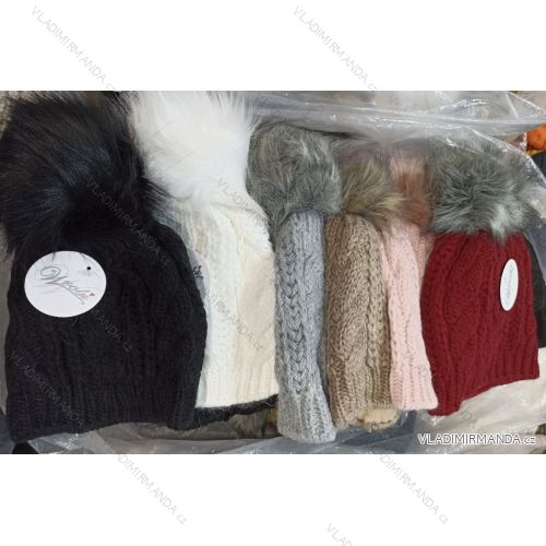 Winter hat with pompon women (ONE SIZE) WROBI PVB21104142