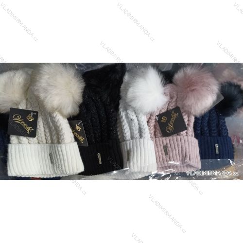 Winter hat with pompon women (ONE SIZE) WROBI PVB21104142