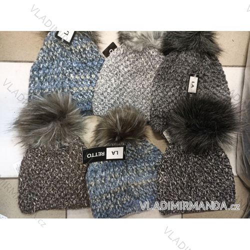 Winter hat with pompon women (ONE SIZE) WROBI PVB21104142