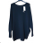 Sweater oversize long sleeve women (2XL / 4XL ONE SIZE) ITALIAN MODA IM721300 Royal blue 2XL / 4XL