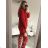 Knitted Dress Ala Sweater Long Sleeve Women's Plus Size (XL / 2XL ONE SIZE) ITALIAN FASHION IM4212262