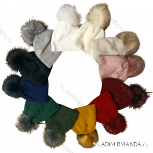 Winter hat with pompon women (ONE SIZE) WROBI PVB21104142