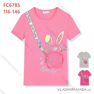 T-shirt short sleeve children´s girl´s (116-146) KUGO S3227