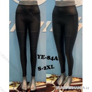 Women's long leatherette leggings (S-2XL) SUNBIRD SUN22YE-84A