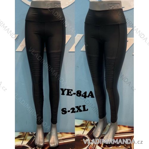 Women's long leatherette leggings (S-2XL) SUNBIRD SUN22YE-84A