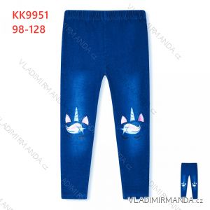 Jeans leggings denim warm children's girls (98-128) KUGO KK9945