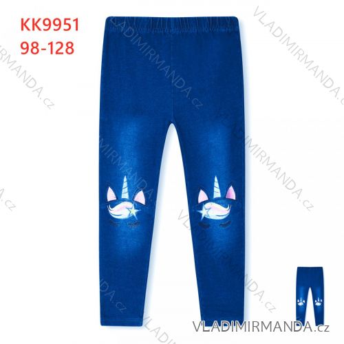 Jeans leggings denim warm children's girls (98-128) KUGO KK9945