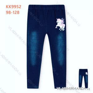 Jeans leggings denim warm children's girls (98-128) KUGO KK9945