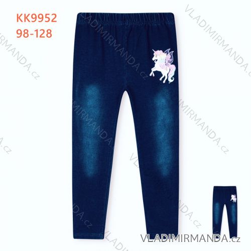 Jeans leggings denim warm children's girls (98-128) KUGO KK9945