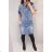 Denim short sleeve dress women (s-xl) GOURD MA120GD6047-J 3XL blue