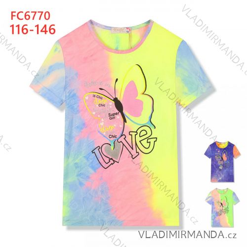 T-shirt short sleeve children´s girl´s (116-146) KUGO S3227