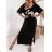 Women's Long Summer Cotton Short Sleeve Dress (S / M ONE SIZE) ITALIAN FASHION IMWA216116