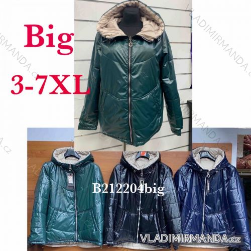 Zip Hooded Jacket Long Sleeve Women's Plus Size (3XL-8XL) POLISH FASHION PMWT21T21-69