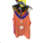 Elegant summer women's tank top on a chain (S / M ONE SIZE) ITALIAN FASHION IMM22150