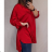 Šaty elegantní košilové dlouhý rukáv dámské (S/M ONE SIZE) ITALSKÁ MÓDA IMWY21734 red 2XL / 3XL ONE SIZE