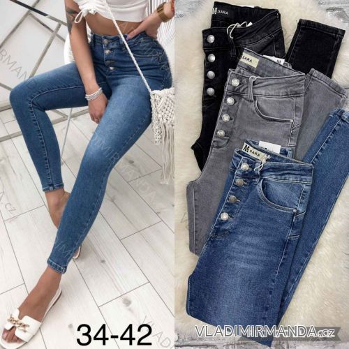 Rifle jeans dlouhé dámské (34-42) M.SARA MSR217244