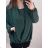 Tunic / blouse long sleeve women's oversized (3XL / 4XL ONE SIZE) ITALIAN FASHION IMWQ2191650 dark green