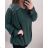 Tunic / blouse long sleeve women's oversized (3XL / 4XL ONE SIZE) ITALIAN FASHION IMWQ2191650 white