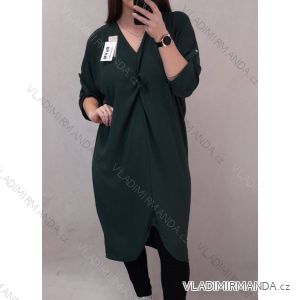 Oversized Maxi Long Sleeve Dress (2xL / 3XL ONE SIZE) ITALIAN FASHION IMWD2120148