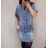 Denim short sleeve dress women (s-xl) GOURD MA120GD6047-J 3XL blue