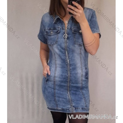 Denim short sleeve dress women (s-xl) GOURD MA120GD6047-J 4XL <p>blue</p>