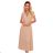 315-5 EMILY Pleated dress with frills and neckline - beige