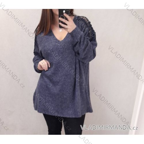 Long Sleeve Dress with Pendant Women's Oversized (3XL / 4XL ONE SIZE) ITALIAN FASHION IMWQ2115022