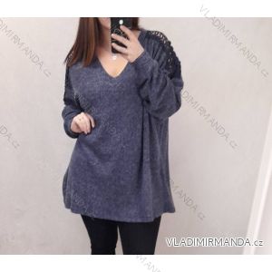 Long Sleeve Dress with Pendant Women's Oversized (3XL / 4XL ONE SIZE) ITALIAN FASHION IMWQ2115022