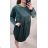 Long Sleeve Dress with Pendant Women's Oversized (3XL / 4XL ONE SIZE) ITALIAN FASHION IMWQ2115022/DR 5XL Green