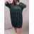 Long Sleeve Dress with Pendant Women's Oversized (3XL / 4XL ONE SIZE) ITALIAN FASHION IMWQ2115022/DR 5XL Green