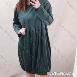 Long Sleeve Dress with Pendant Women's Oversized (3XL / 4XL ONE SIZE) ITALIAN FASHION IMWQ2115022/DR