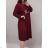 Long Sleeve Dress with Pendant Women's Oversized (3XL / 4XL ONE SIZE) ITALIAN FASHION IMWQ2115022  black