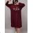 Long Sleeve Dress with Pendant Women's Oversized (3XL / 4XL ONE SIZE) ITALIAN FASHION IMWQ2115022  black