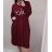 Long Sleeve Dress with Pendant Women's Oversized (3XL / 4XL ONE SIZE) ITALIAN FASHION IMWQ2115022  black