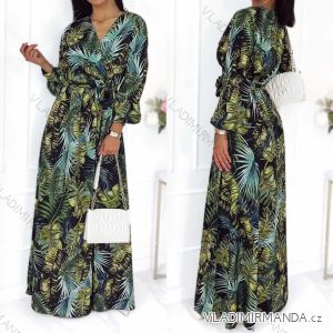 Summer long sleeve flowered women's dress (UNI S / L) ITALIAN FASHION IMK20150