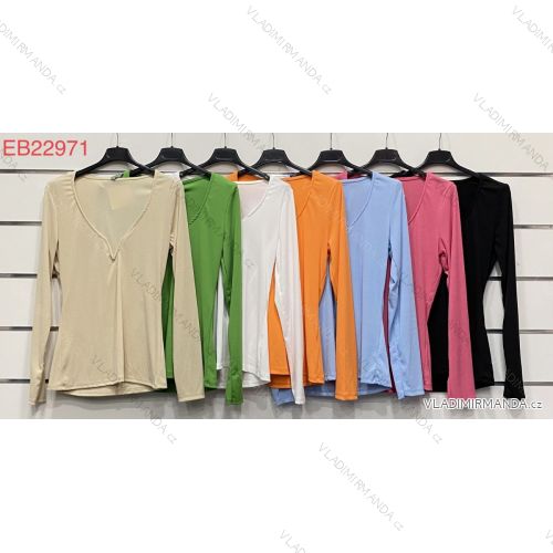 T-shirt elegant long sleeve women (S / M ONE SIZE) ITALIAN FASHION IMWK21008