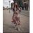 Summer long sleeve flowered women's dress (UNI S / L) ITALIAN FASHION IMK20150