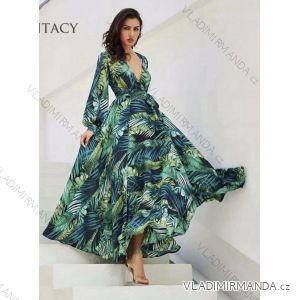 Summer long sleeve flowered women's dress (UNI S / L) ITALIAN FASHION IMK20150