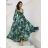 Summer long sleeve flowered women's dress (UNI S / L) ITALIAN FASHION IMK20150