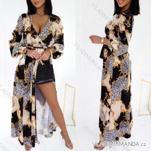 Summer long sleeve flowered women's dress (UNI S / L) ITALIAN FASHION IMK20150