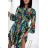 Summer long sleeve flowered women's dress (UNI S / L) ITALIAN FASHION IMK20150