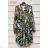 Summer long sleeve flowered women's dress (UNI S / L) ITALIAN FASHION IMK20150