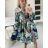 Summer long sleeve flowered women's dress (UNI S / L) ITALIAN FASHION IMK20150