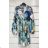 Summer long sleeve flowered women's dress (UNI S / L) ITALIAN FASHION IMK20150