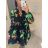 Summer long sleeve flowered women's dress (UNI S / L) ITALIAN FASHION IMK20150