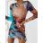 Summer long sleeve flowered women's dress (UNI S / L) ITALIAN FASHION IMK20150